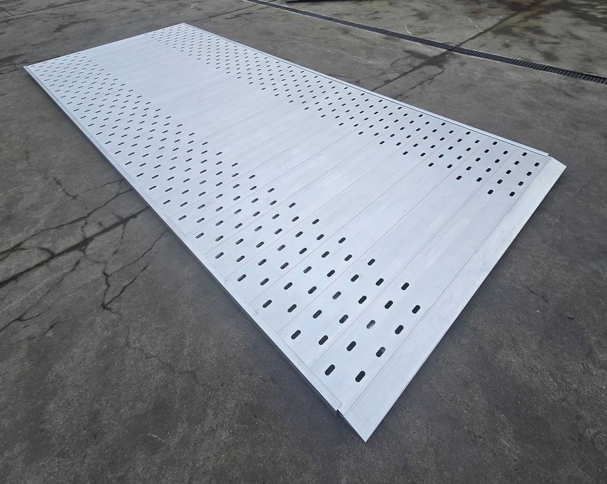 Platforma ALU 5300x2100mm deski + obrzeże Laweta Najazd Cert. VDI 2700
