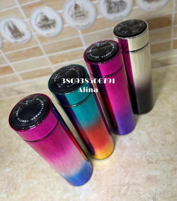 Термос 500мл индикатор температуры стальной