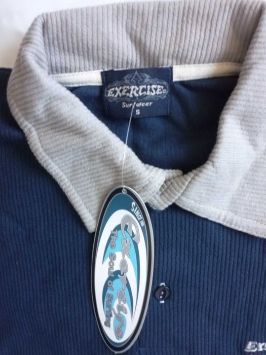 T-shirt/polo Exercise azul, original, novo
