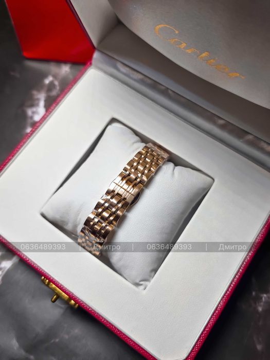Часы женские Cartier watch Tank Rose Gold and Yellow Gold Картье Танк