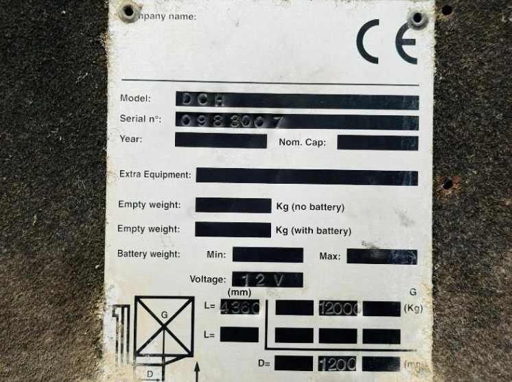 Вилочний погрузчик DCH DOH навантажувач 12 ТОН, 4,4 М