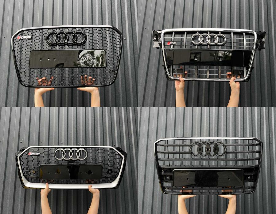 Передня решітка радіатора ауді audi a1a3a4a5a6a7a8q5q3q7s6rs4sq5