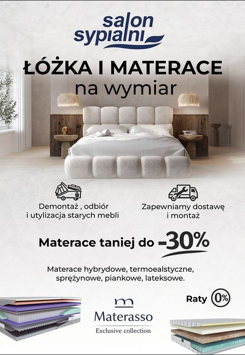 Materac  Aqua sleep Materasso 180x200 dostępny od ręki -30%