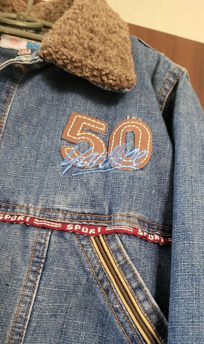 Джинсова куртка, утеплена, boy, 128-134р.