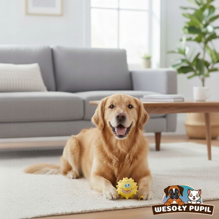 Zabawka dla psa Piłka Potworek Lateksowa z Kolcami 7,5 cm