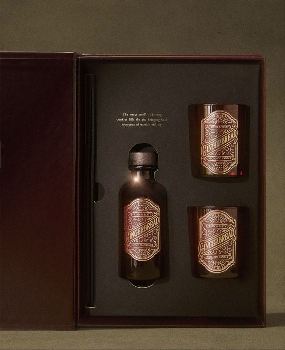 Conjunto De Cofre De Presente GINGERBREAD (Conj. De 3) Zara Home NOVO