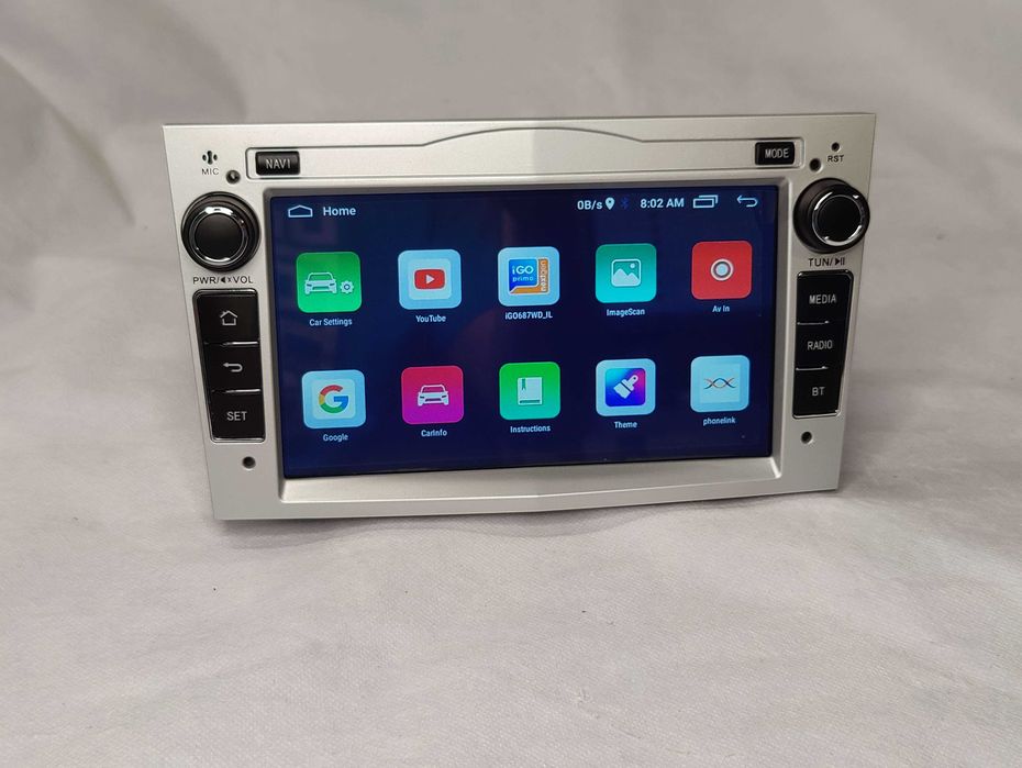 Rádio Android 2DIN para OPEL – 2GB de RAM com Wifi e GPS - Prata