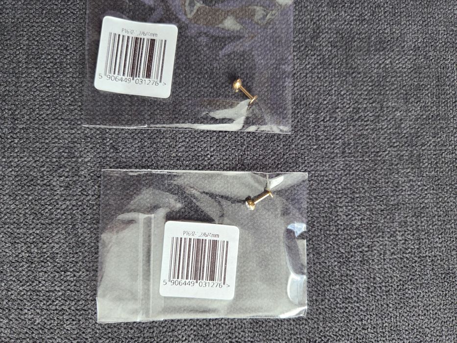 Kolczyki labret, cyrkonia 1,2/ 6/4 stal chirurgiczna