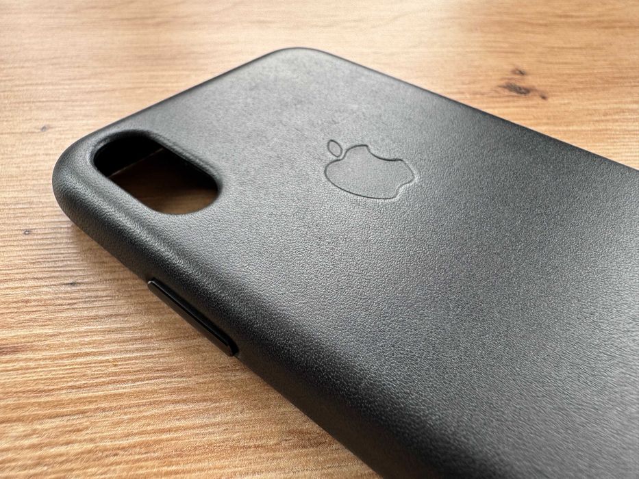 Etui Apple iPhone X Leather Case Black [NOWE | PEŁEN ZESTAW]