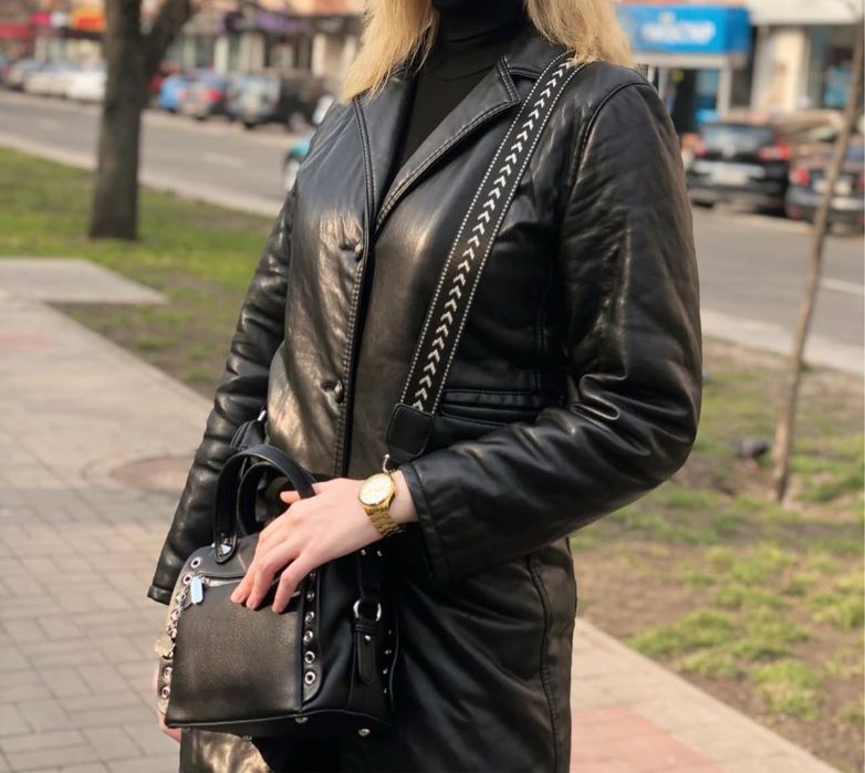 Пальто, тренч, плащ кожанный Versace M-XL