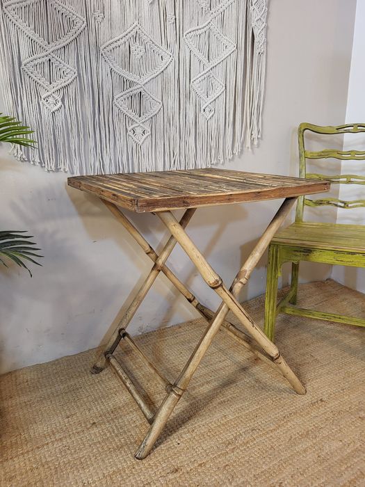 mesa, apoio, bambu, dobravel,  vintage, rustico