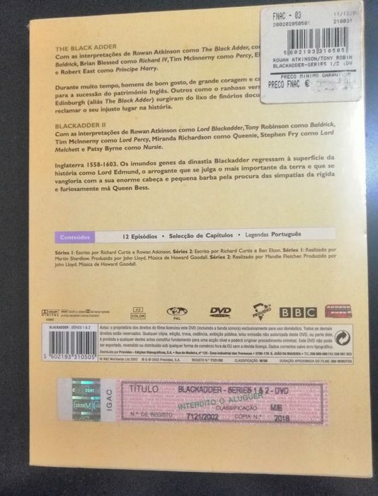 Black Adder - Series 1 e 2 - dvd