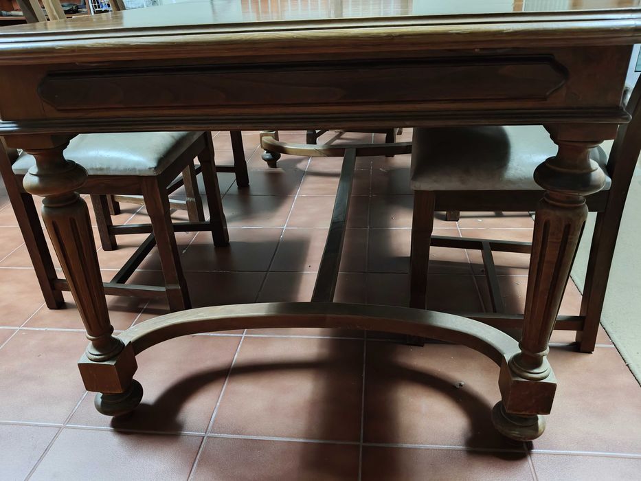 Mesa de jantar extensível vintage