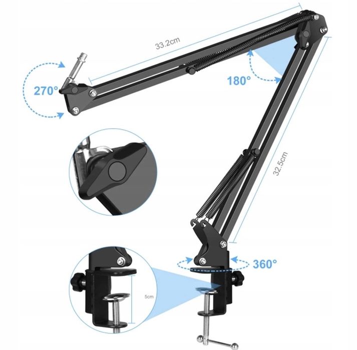 Mikrofon studyjny, nowy, uzyty raz po rozpakowaniu