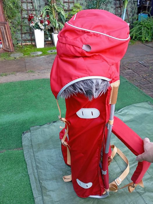 Czerwony Plecak turystyczny 102cm PRL Polsport aluminiowy stelaż