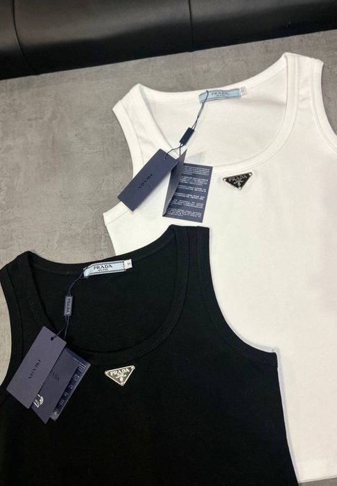 Майка Prada рубчик,хлопок