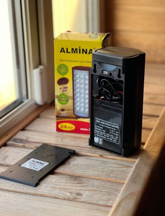 Ліхтар LED Almina 24 світлодіоди з повербанком, акумулятор 6V 3Ah