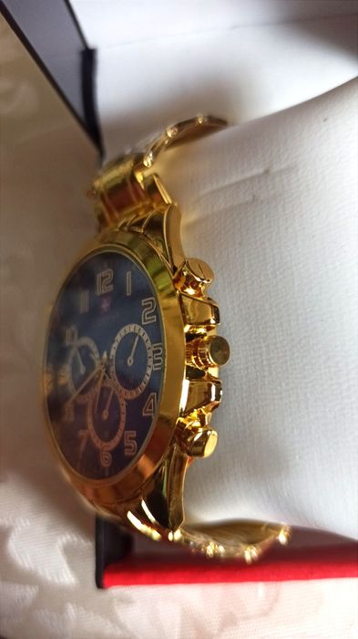 Zegarek męski niebieska tarcza