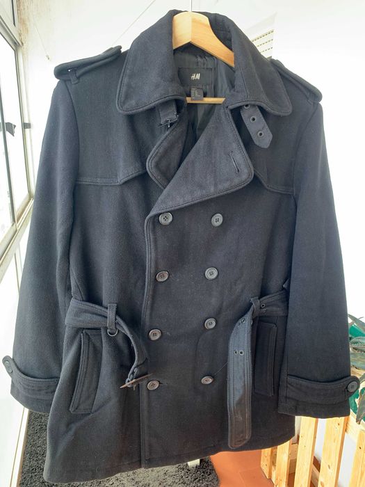 Sobretudo / Trench Coat Preto H&M – Tamanho M (48)