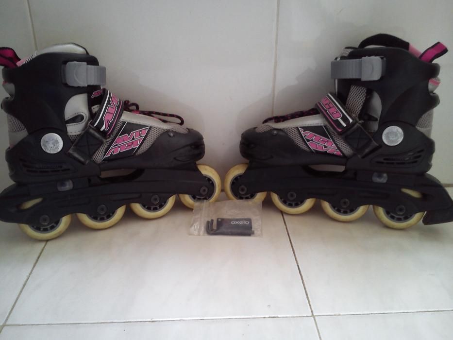 Patins em linha e sistemas de segurança