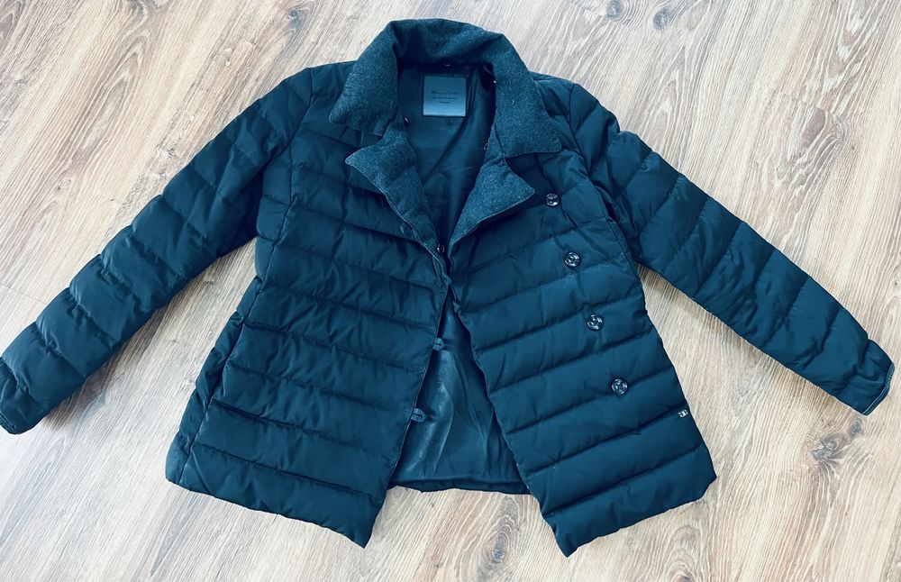 Massimo Dutti kurtka puchowa M 38 czarna puch naturalny zimowa