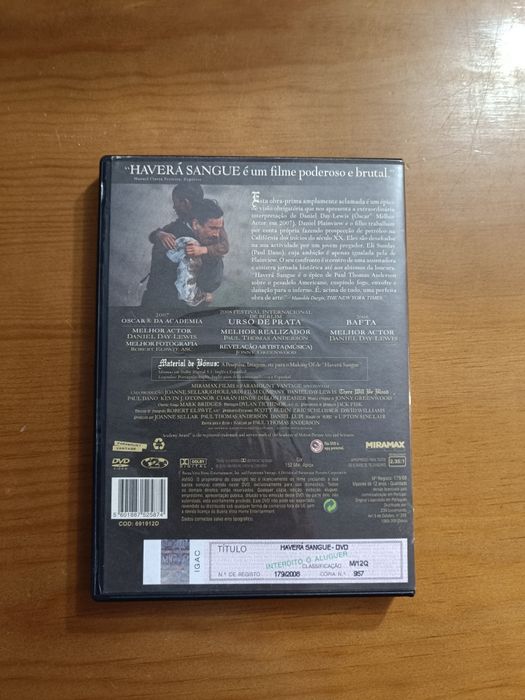DVD do filme "Haverá Sangue" (portes grátis)