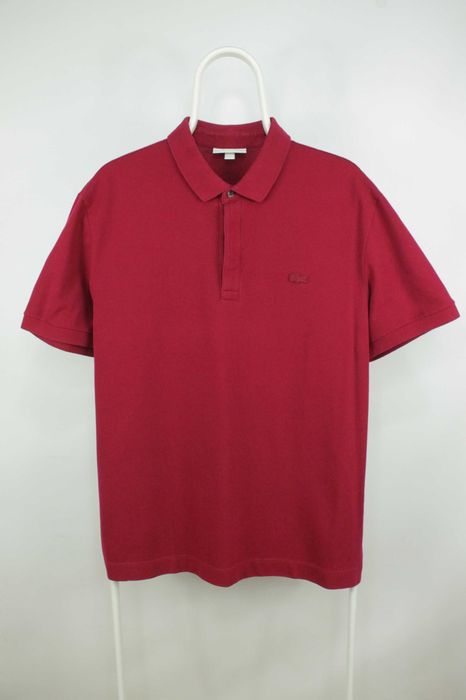 Оригінальне поло футболка Lacoste Regular Fit Burgundy Paris Polo Shirt Розмір 6 ХЛ