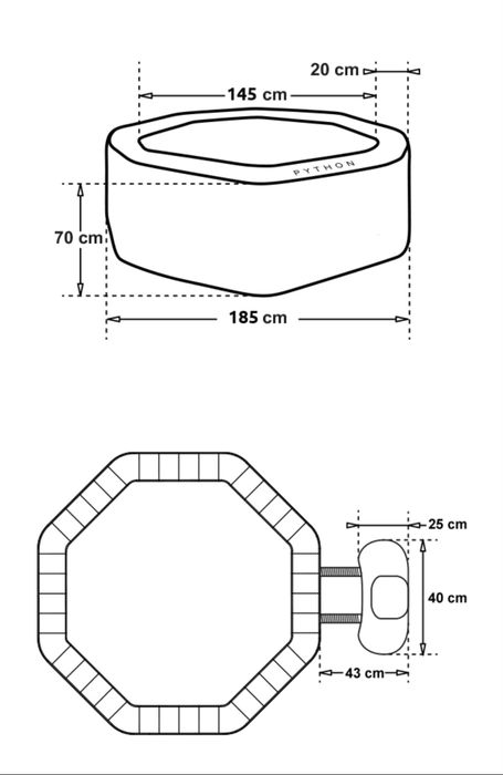 Jacuzzi ogrodowe NetSpa PYTHON dmuchane