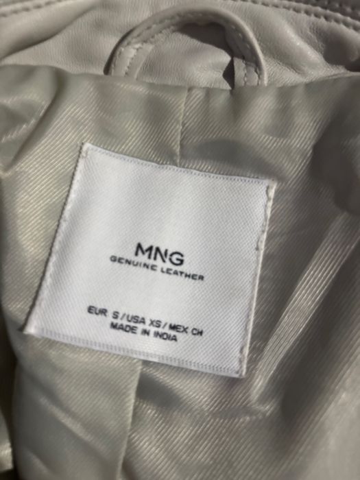 Skórzana naturalna skóra  genuine lether kurtka Mango