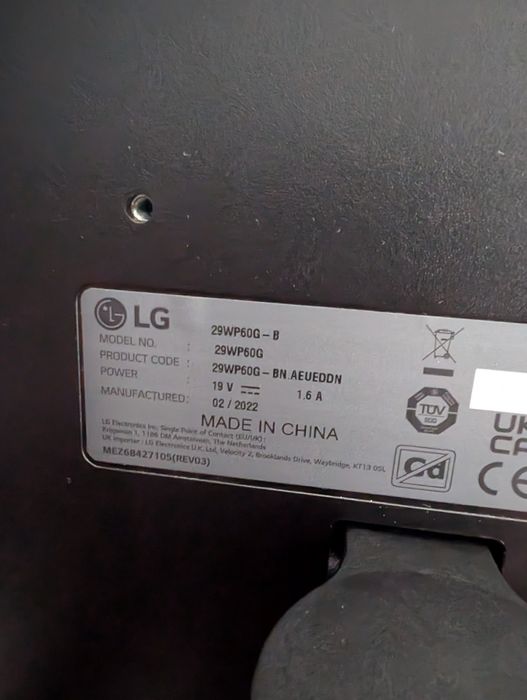 Monitor LG ultrawide 29 USB C