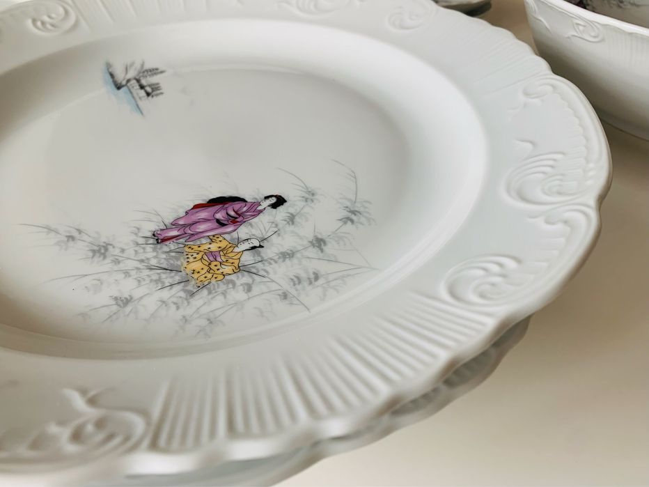Serviço de jantar porcelana vista alegre estilo japones