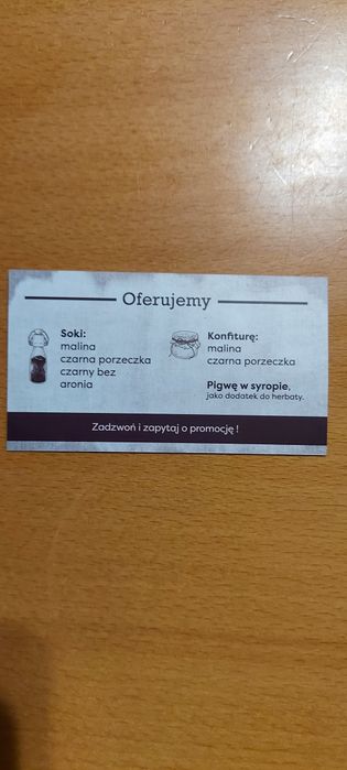 Domowy sok malinowy  5szt