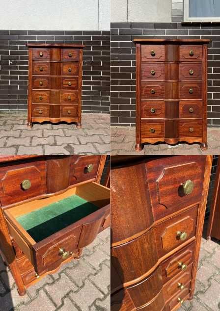 Komoda szafka ANTYCZNA Kredens drewniany drewno antyk zielone apteka