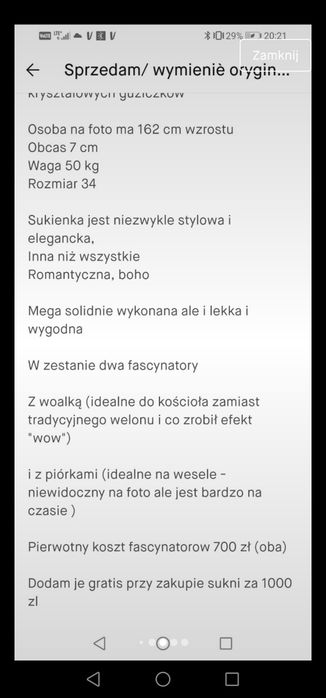 Piękna boho Suknia ślubna Yolan Cris Isabel xs 34 na 162 f