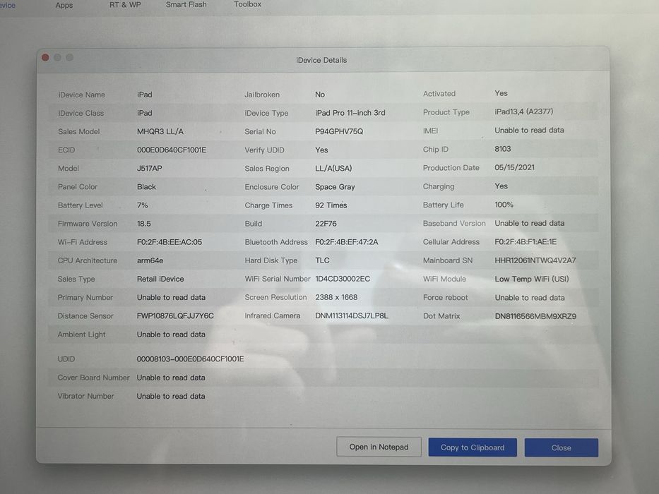 iPad Pro M1 (2021) – 8GB / 128GB