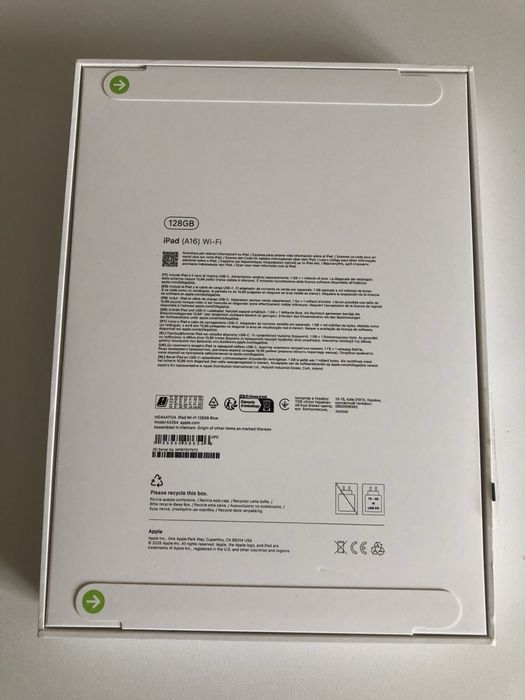 Планшет оригінальний ipad 16/128 blue (A16) a3354 MD4A4TY/A