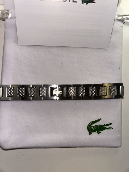 Bransoletka lacoste srebrna