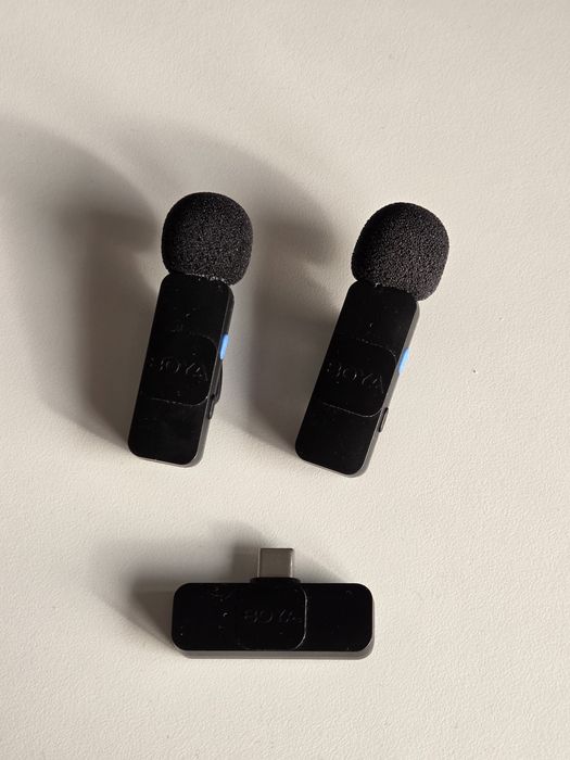 Беспроводной микрофон петличка Boyo by-v1 2шт и ресивер typec