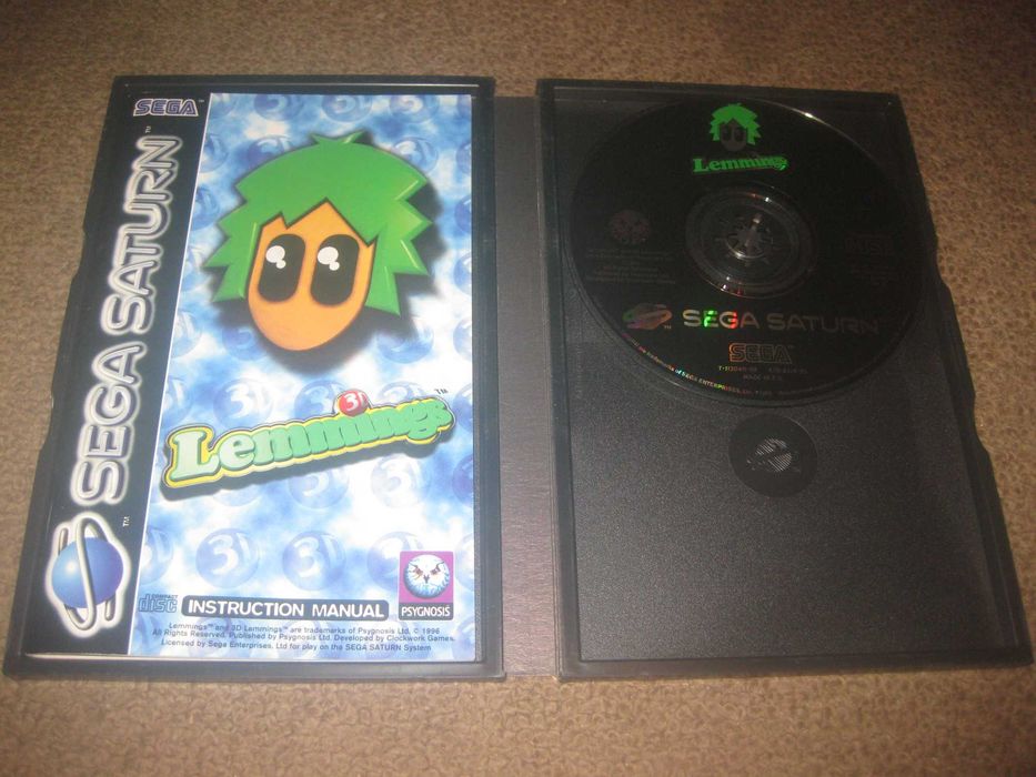 Jogo "Lemmings 3D" para Sega Saturn/Completo!