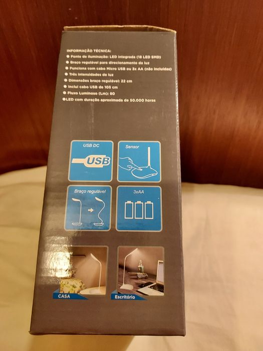 Candeeiro secretária Led