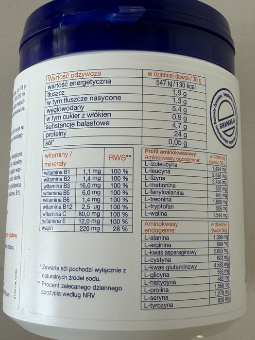 Aminokwasy bodyshape białko Vianesse wanilia