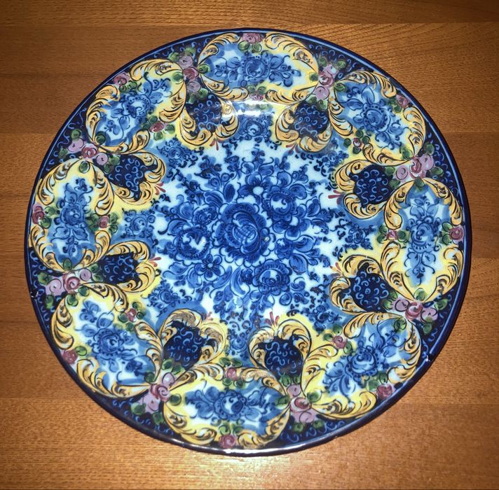 Prato decorativo Raul da Bernarda-Alcobaça pintado á mão