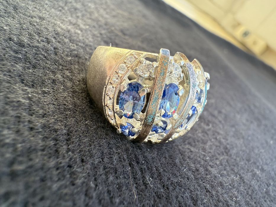 Срібний набір з фіанітом та цирконієм