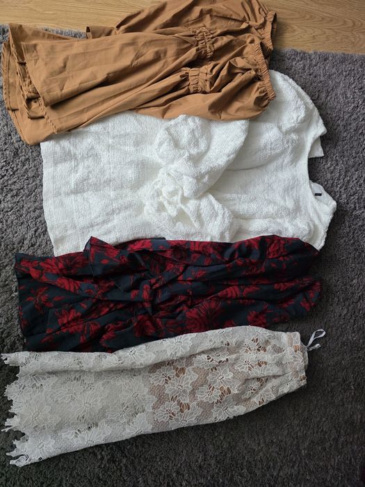 70szt Paczka ubrań Paka XS S M Spodnie,sukienki,bluzki