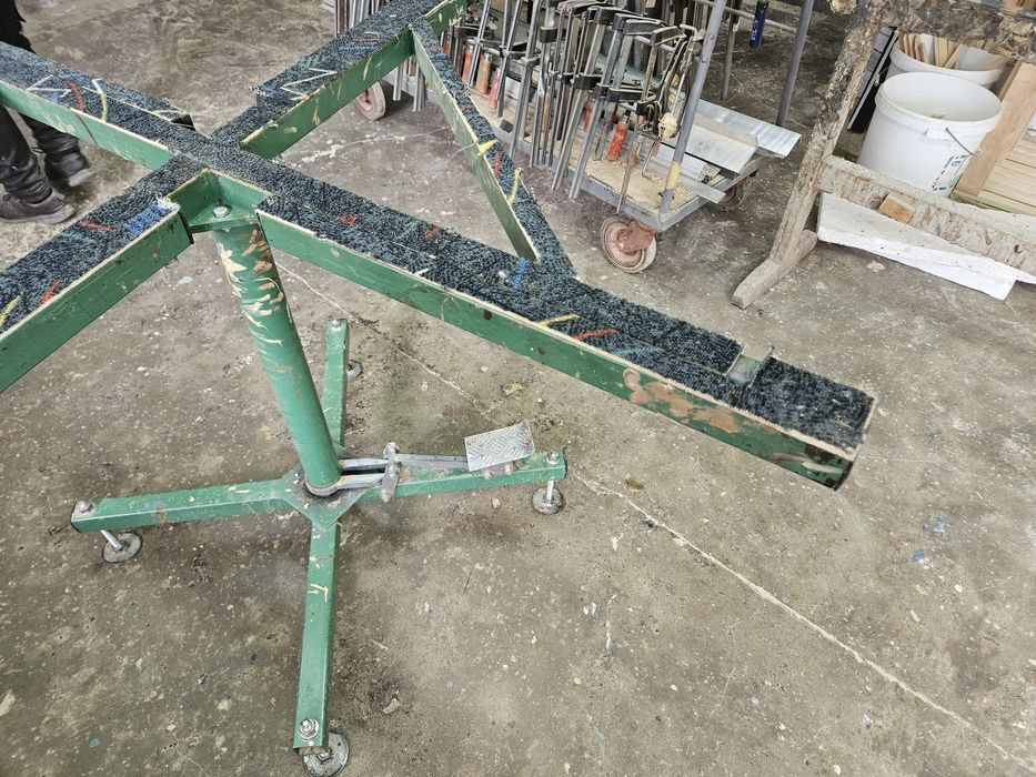 Stół stolarski obotowy do składania okien podnoszony 165x165 260x260