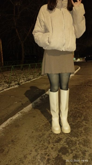 Сапоги труби, бежеві, 24 см