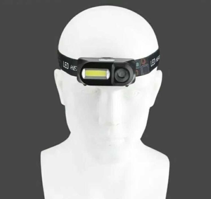 Налобний ліхтарик велосипедний під акум18650 з USB заряджання,надійний