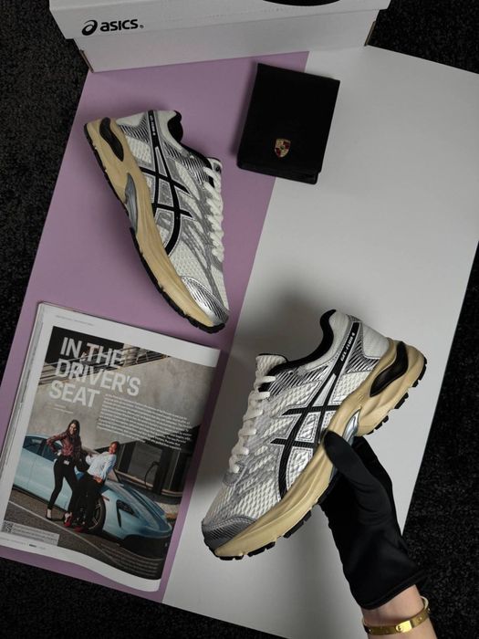 Жіночі кросівки асікс гель флюкс ASICS Gel-Flux 4 White Silver Beige [36-41]