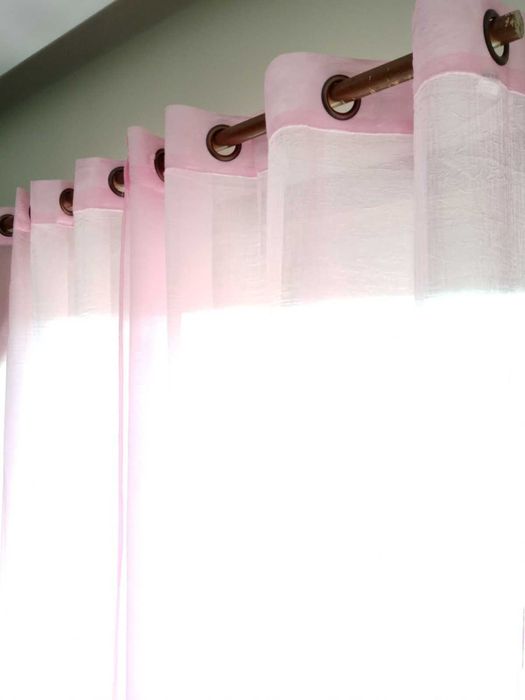 Conjunto de Cortinas Cor de Rosa - NOVAS!