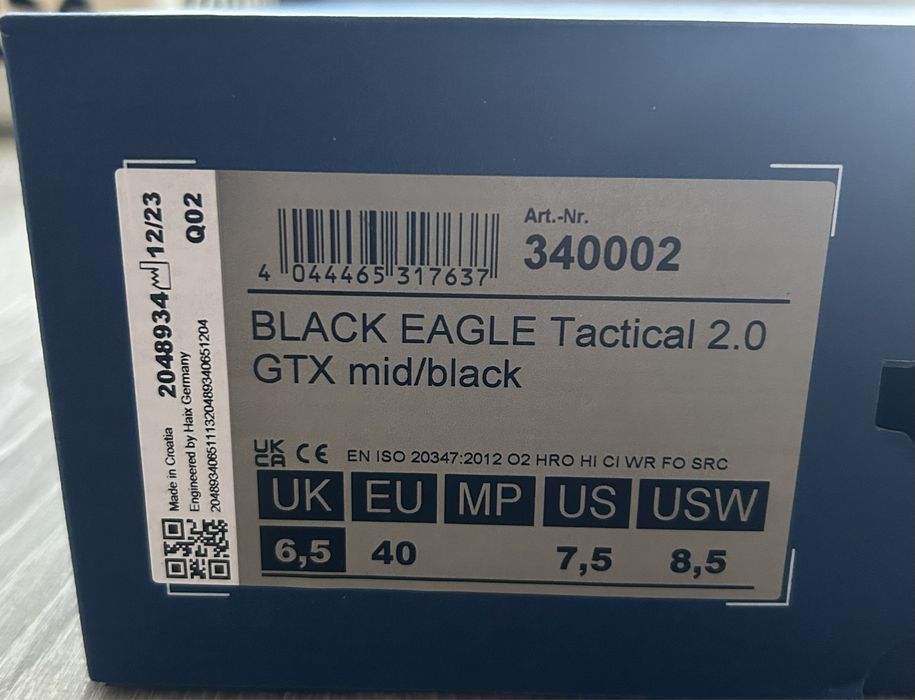 Black eagle tactical GTX mid/black 40EU